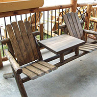 Adirondak Bench with table